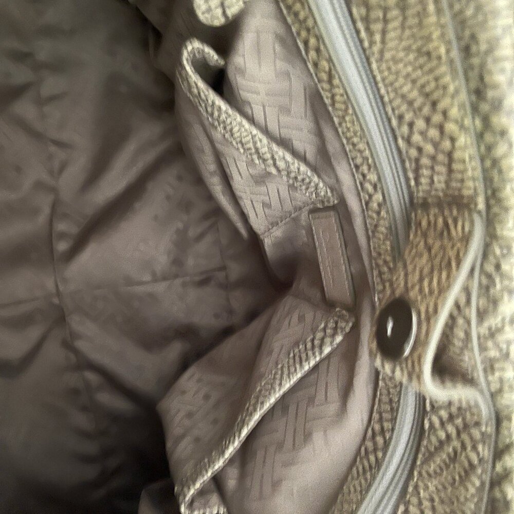 Cole Haan "Laury" Cobra Tote, Cream and Gray - Picture 7 of 14
